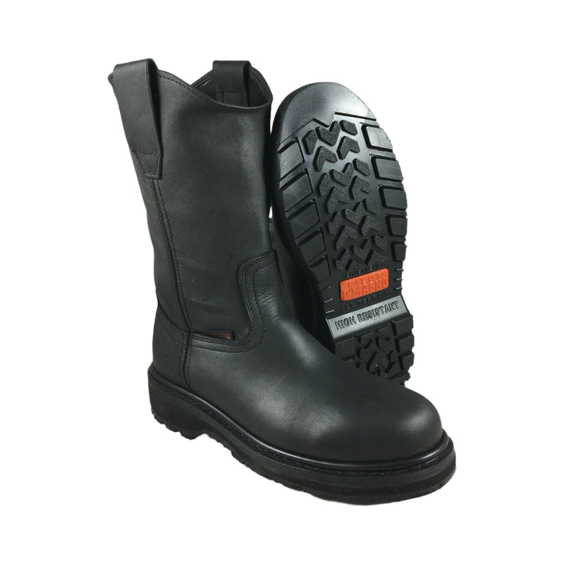 TAURO Men's 10" Black Pilot Wellington Work Boots