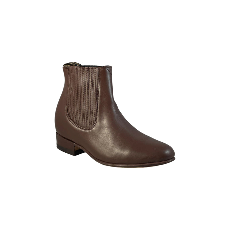 LA HACIENDA Men's Brown Ankle Boots Botin Charro