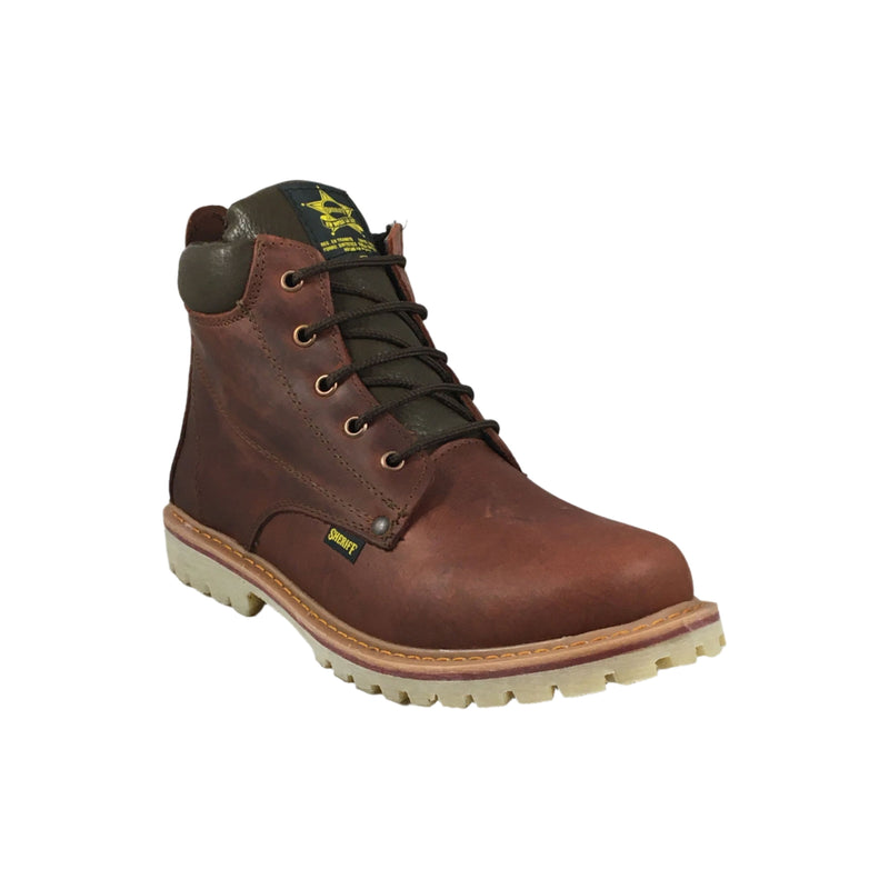 SHERIFF Men's 6" Shedron Work Boots Rubber Sole