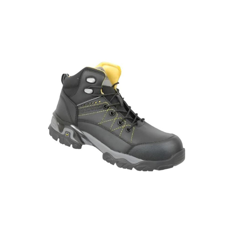 SICURO 6" Men's Black Steel Toe Work Boots