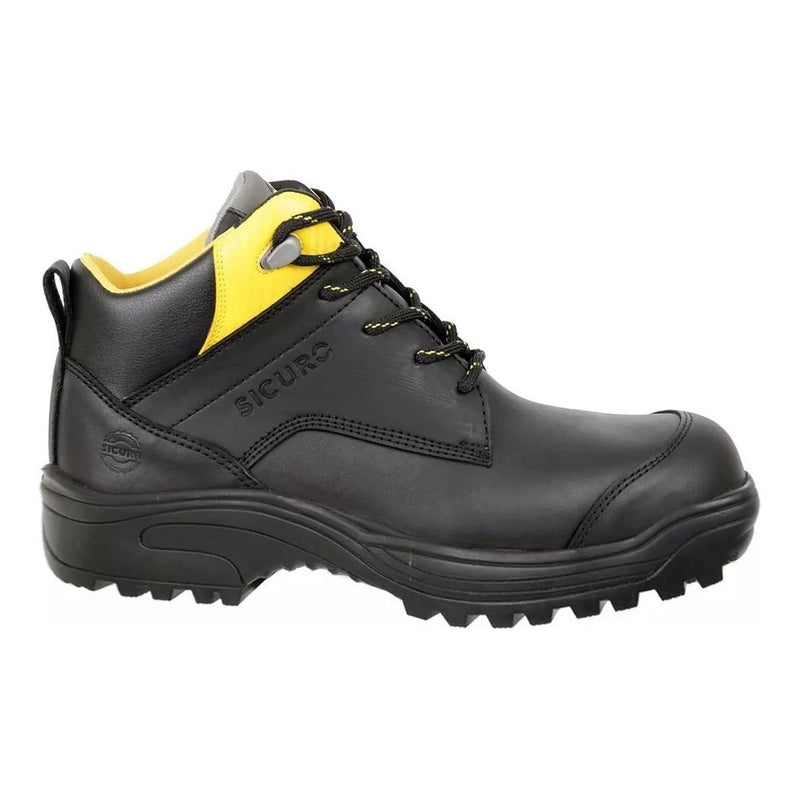 SICURO 6" Men's Black Steel Toe Work Boots