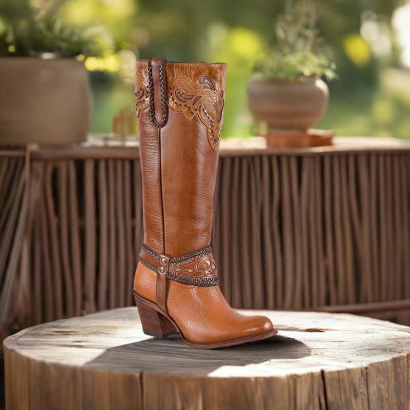 QUINCY Women's Honey Boots - Round Toe